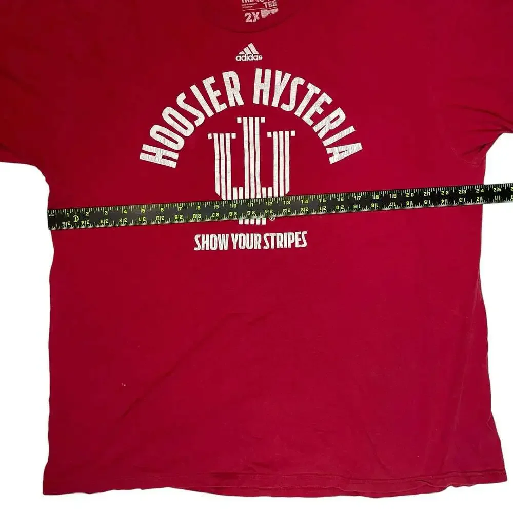 Title: Adidas Indiana Hoosiers T Shirt Red 2XL IU Basketball Graphic
